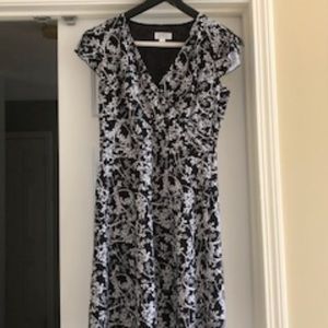 Ann Taylor Loft Blk/Wht Summer Dress